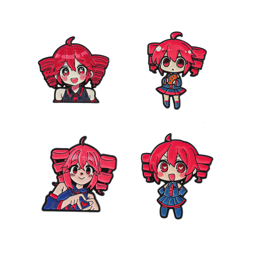4pcs Anime Cute Cartoon Brooch - огляд і ціна Enamel Pin Set