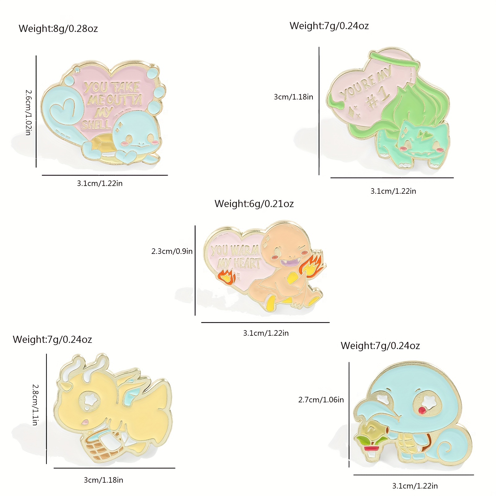 5 Pcs Cute Anime Brooch Person - огляд і ціна Enamel Pin Set