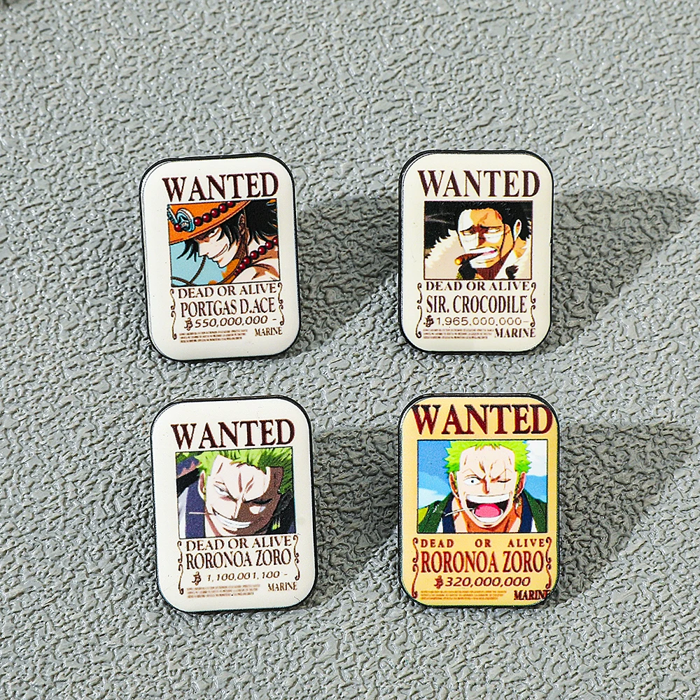 4 Pcs ONE PIECE Cartoon Anime  - огляд і ціна Enamel Pin Set