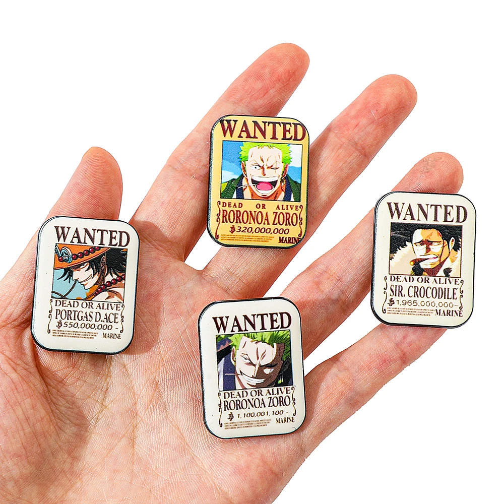 4 Pcs ONE PIECE Cartoon Anime  - огляд і ціна Enamel Pin Set