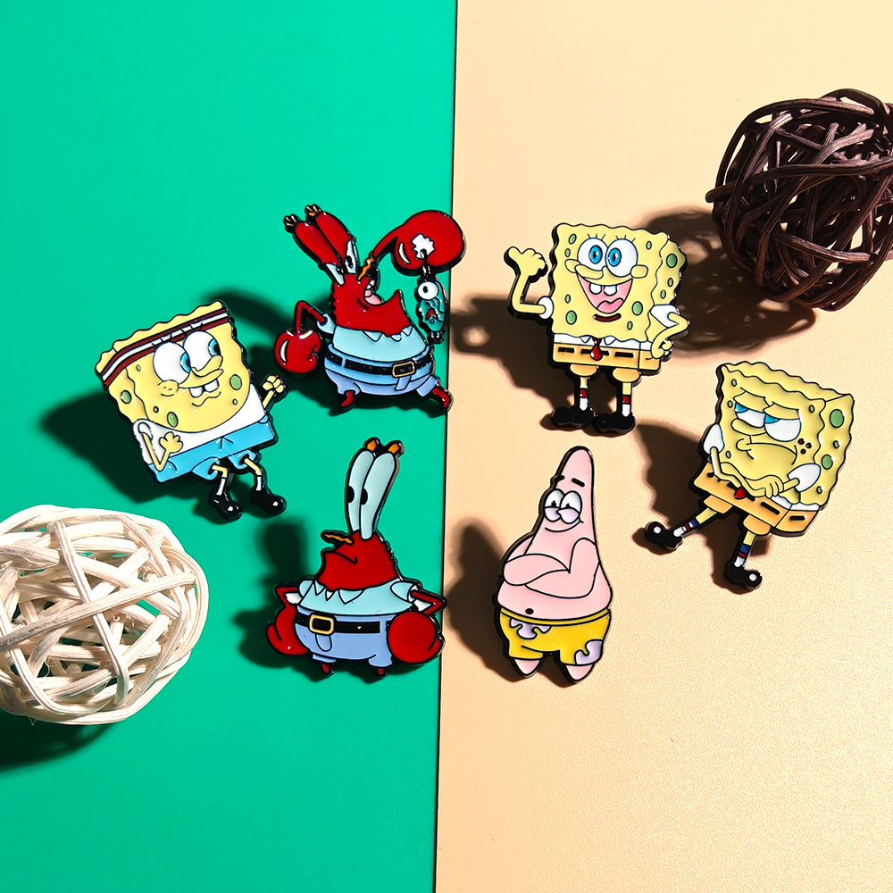 6 Pcs SpongeBob SquarePants An - огляд і ціна Enamel Pin Set