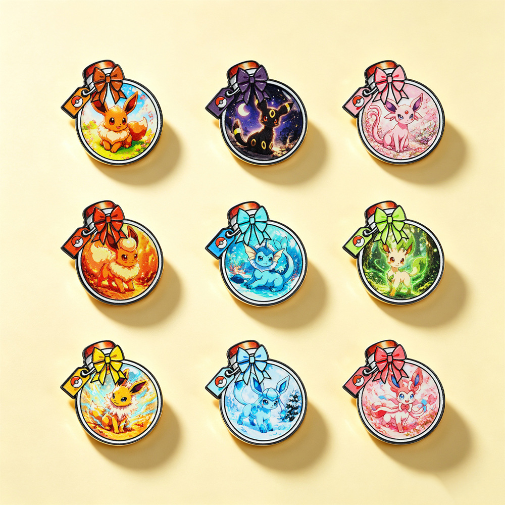 Cute Bottle Shaped Cartoon Elf - огляд і ціна Enamel Pin Set